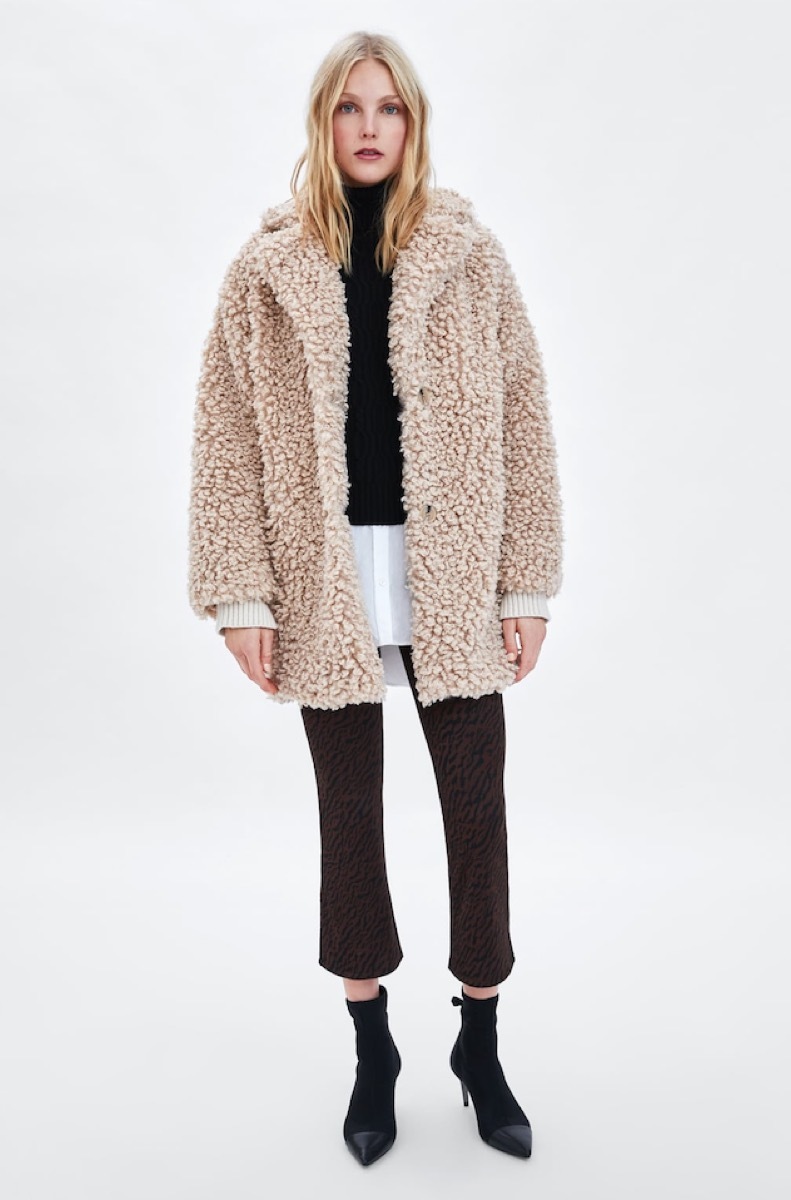 Zara Faux Fur Coat buy after holidays