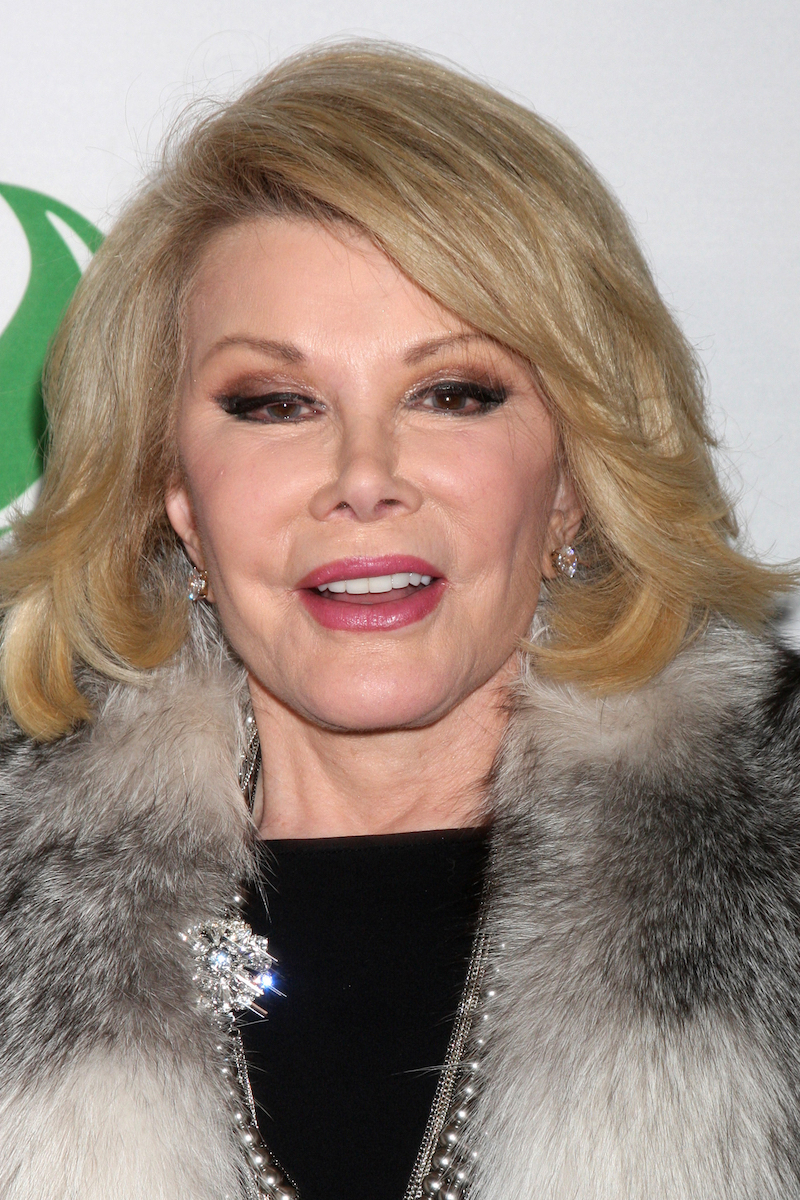 Joan Rivers at the Global Green USA Pre-Oscar Event in 2014