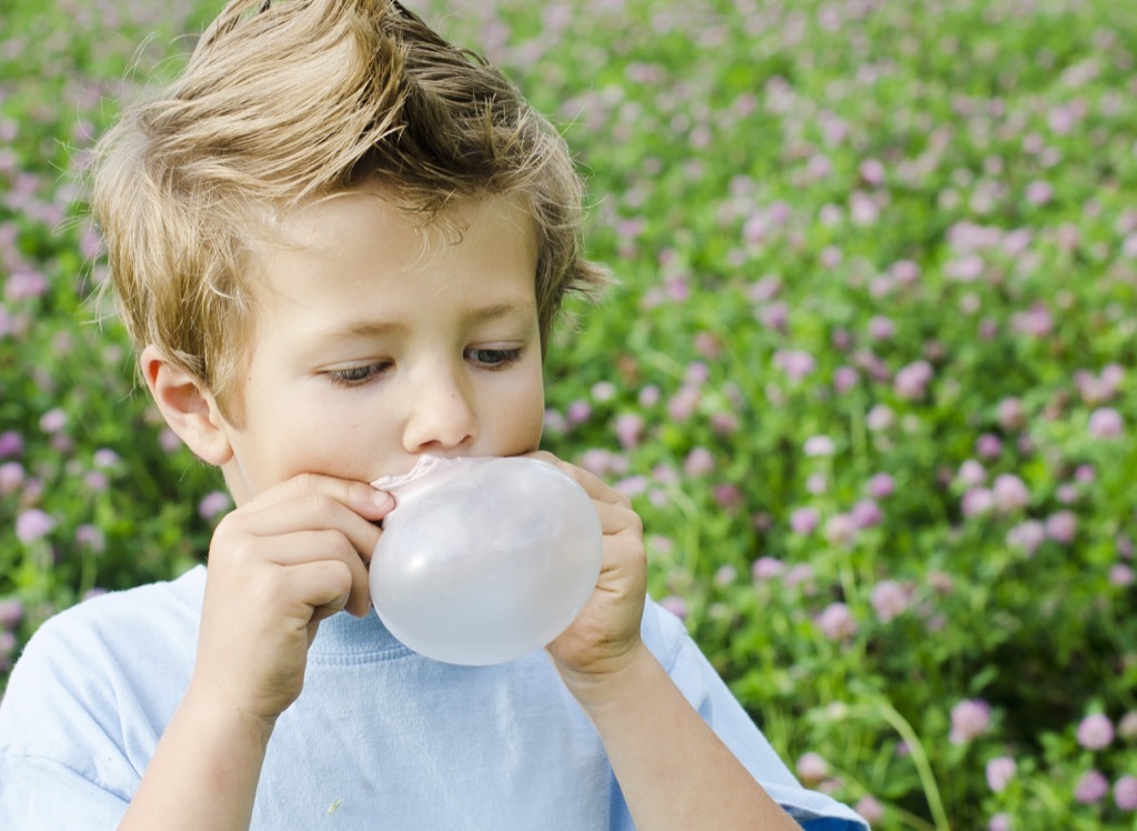 kid chewing gum outdated life lessons