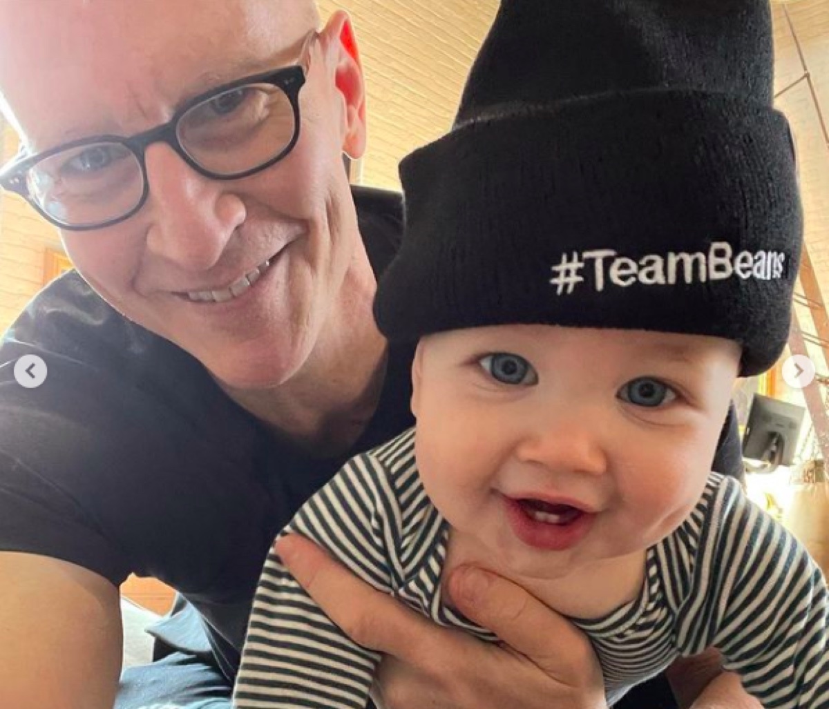 Anderson Cooper with Wyatt on Instagram