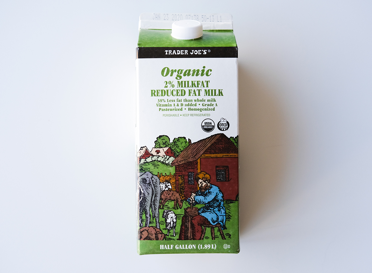 organic reduced fat milk from trader joe's