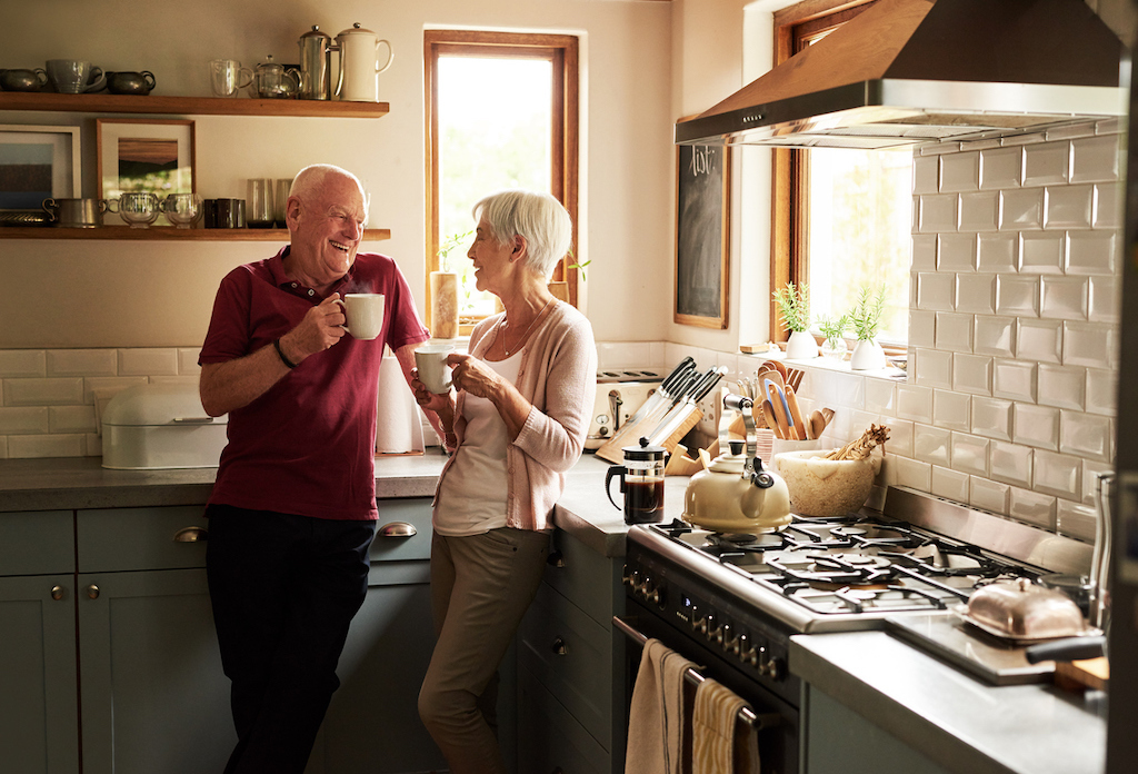 senior couple spending quality time together at home