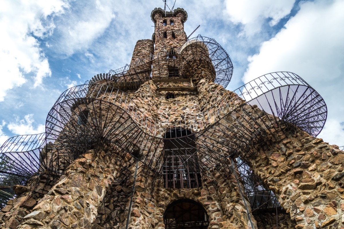 bishop castle viewed from below