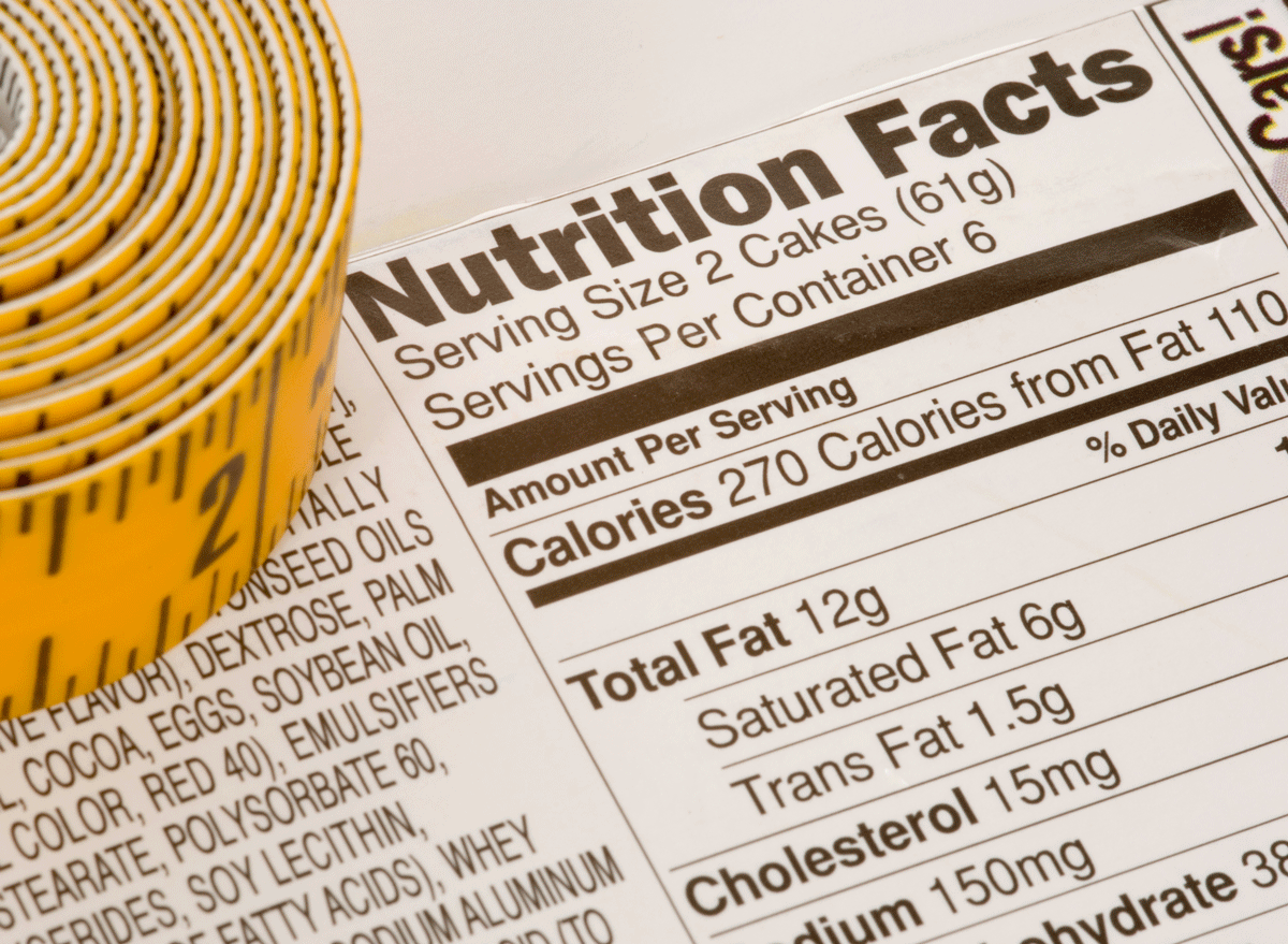 trans fat nutrition label