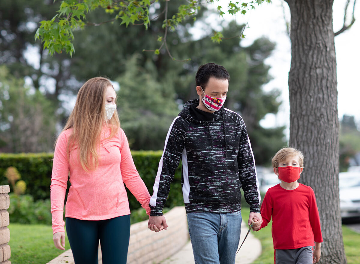 walking with masks