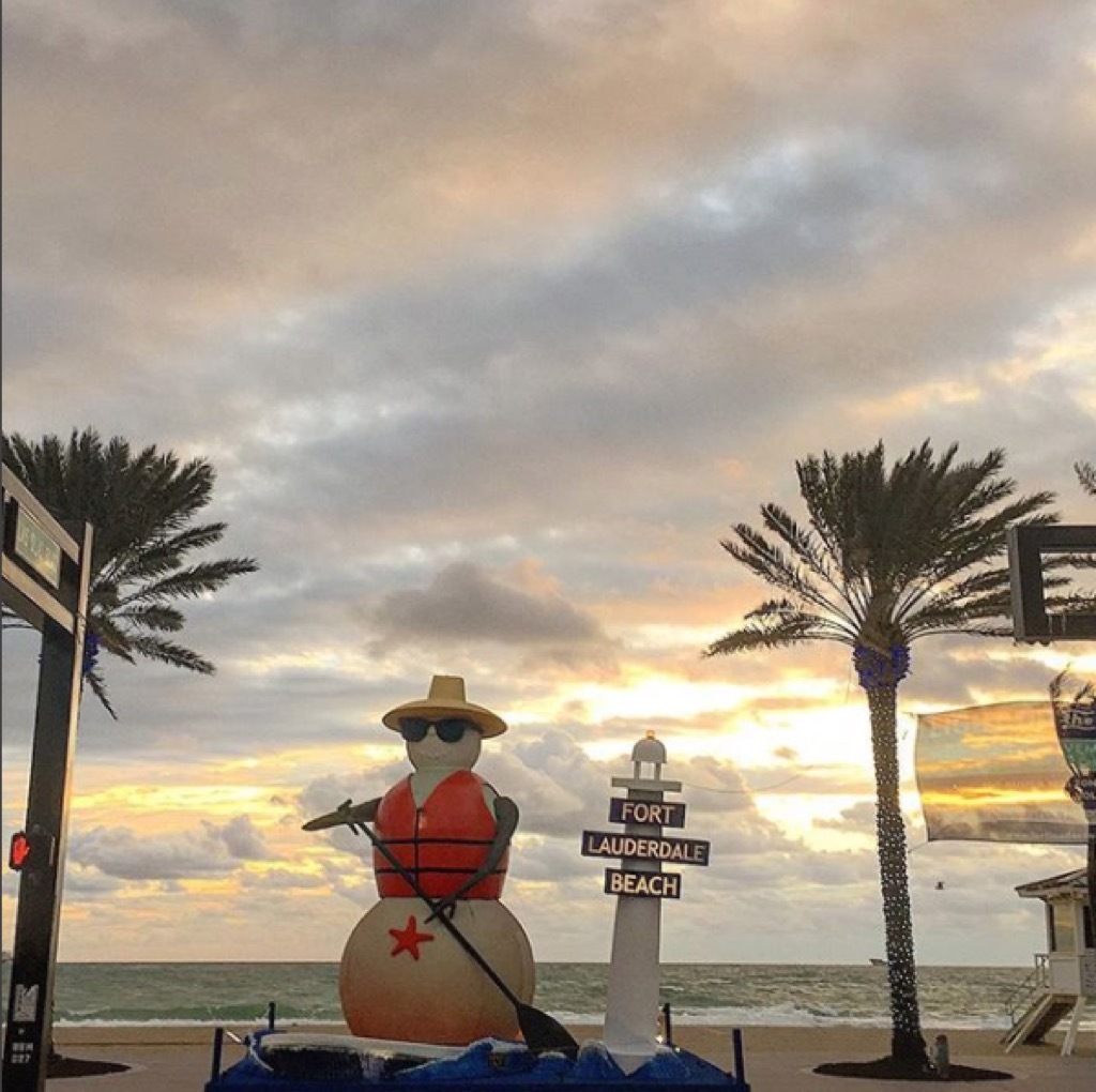 snowman on the beach