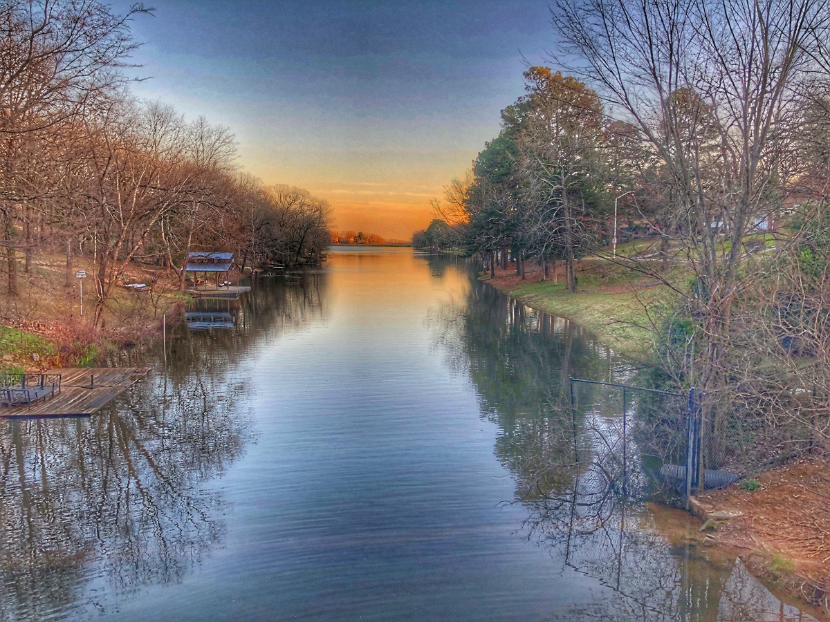 landscape photo of Little Rock, Arkansas at sunset