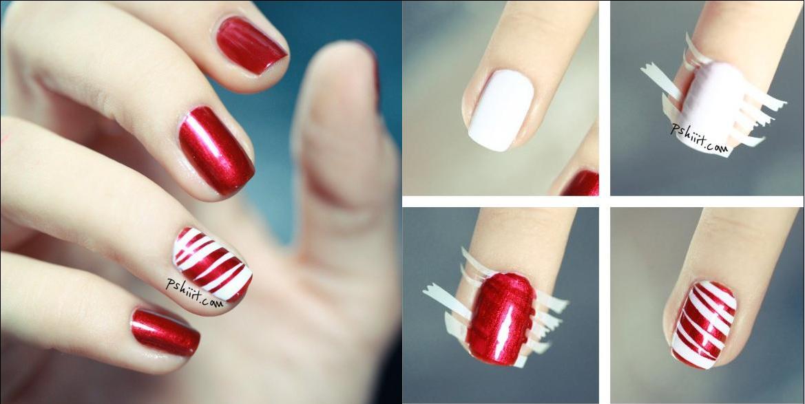 1. Candy Canes Nails