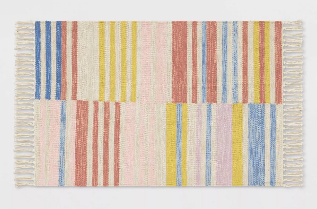 striped rug