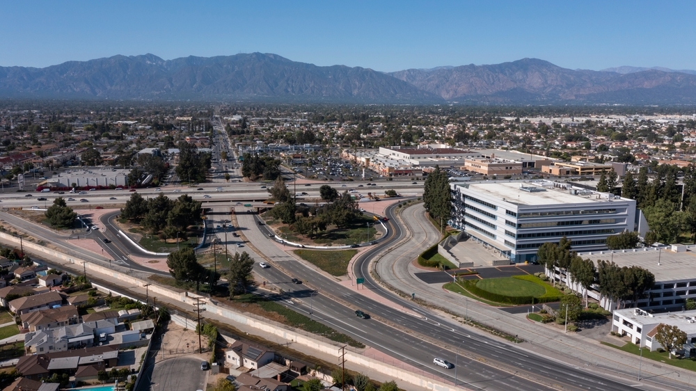 The skyline of El Monte, California