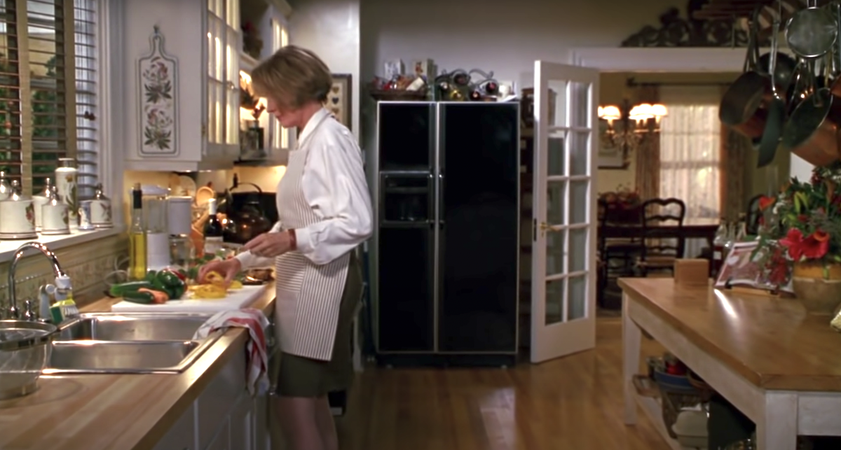 Characters George and Nina Banks' kitchen in the movie 