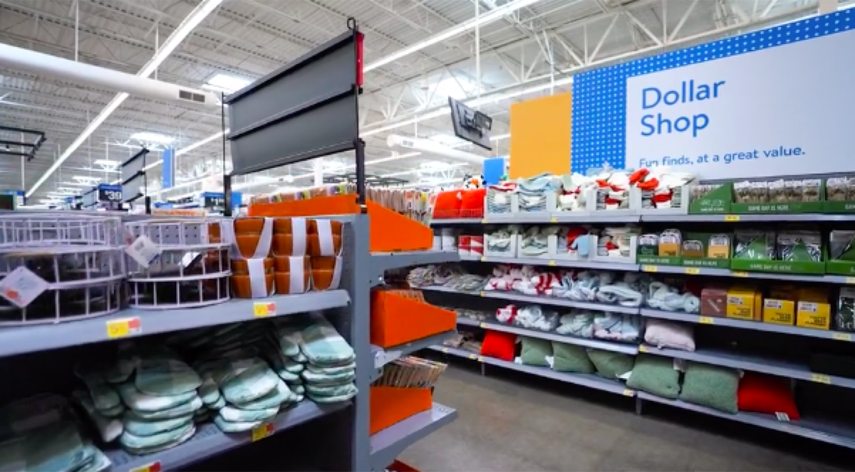 Walmart store of the future dollar shop concept