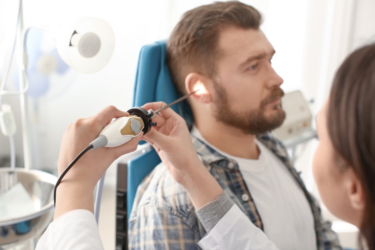 Man Getting Ear Examined