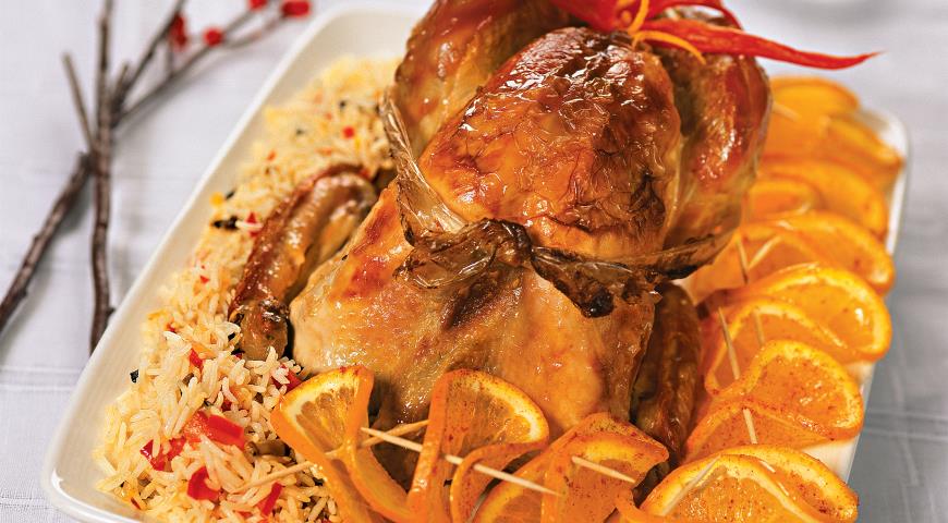 2 Roasted Turkey with Oranges and Garlic