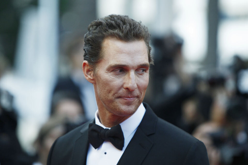 Matthew McConaughey at a film premiere in a tuxedo, dream woman