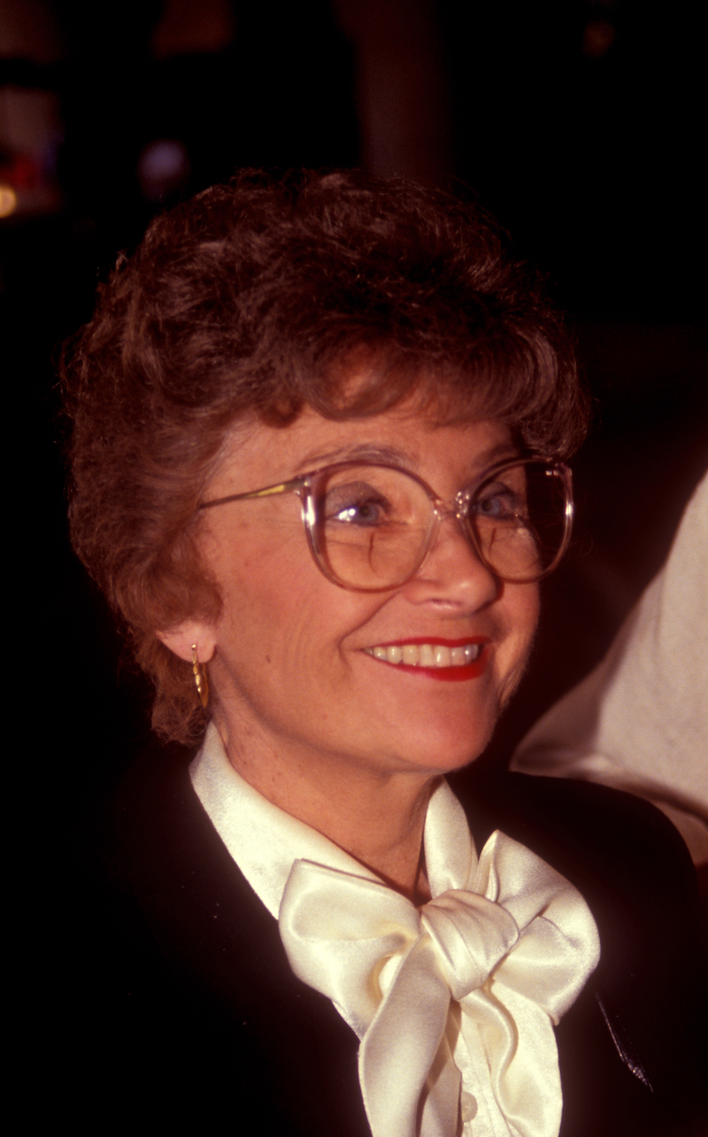 Estelle Getty leaving Spago restaurant in 1991