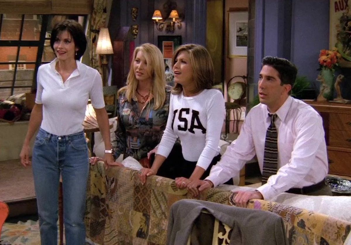 Courteney Cox, Lisa Kudrow, Jennifer Aniston, and David Schwimmer in 