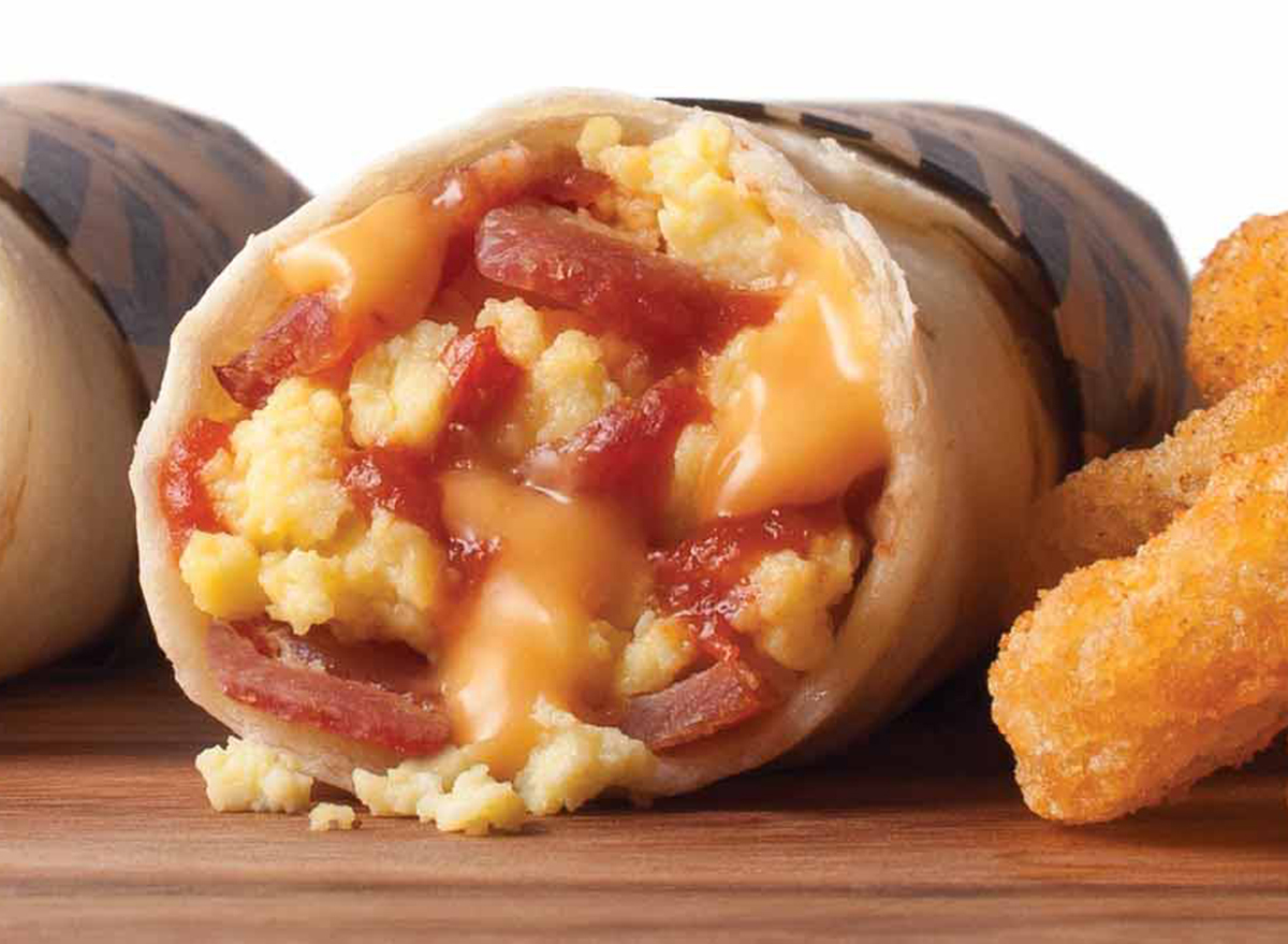 junior breakfast burrito from taco john's