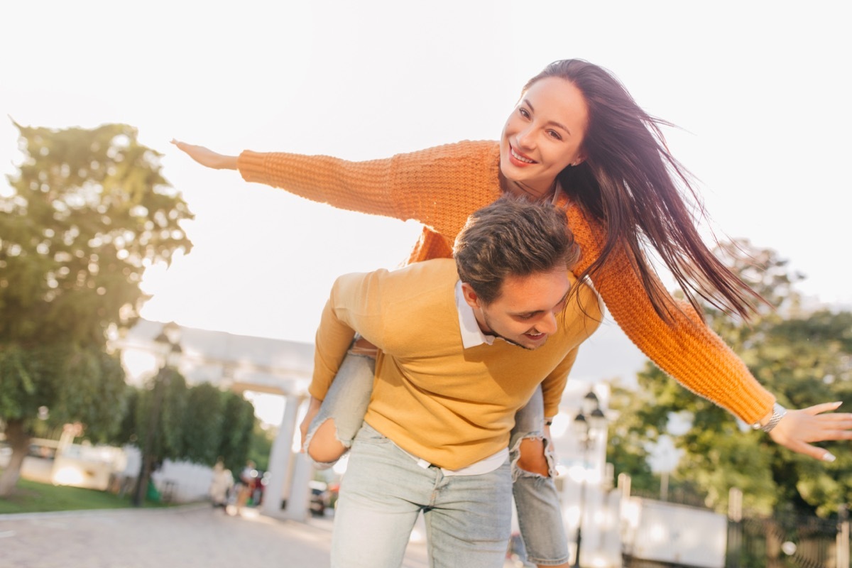 Couple Wearing Orange Clothes