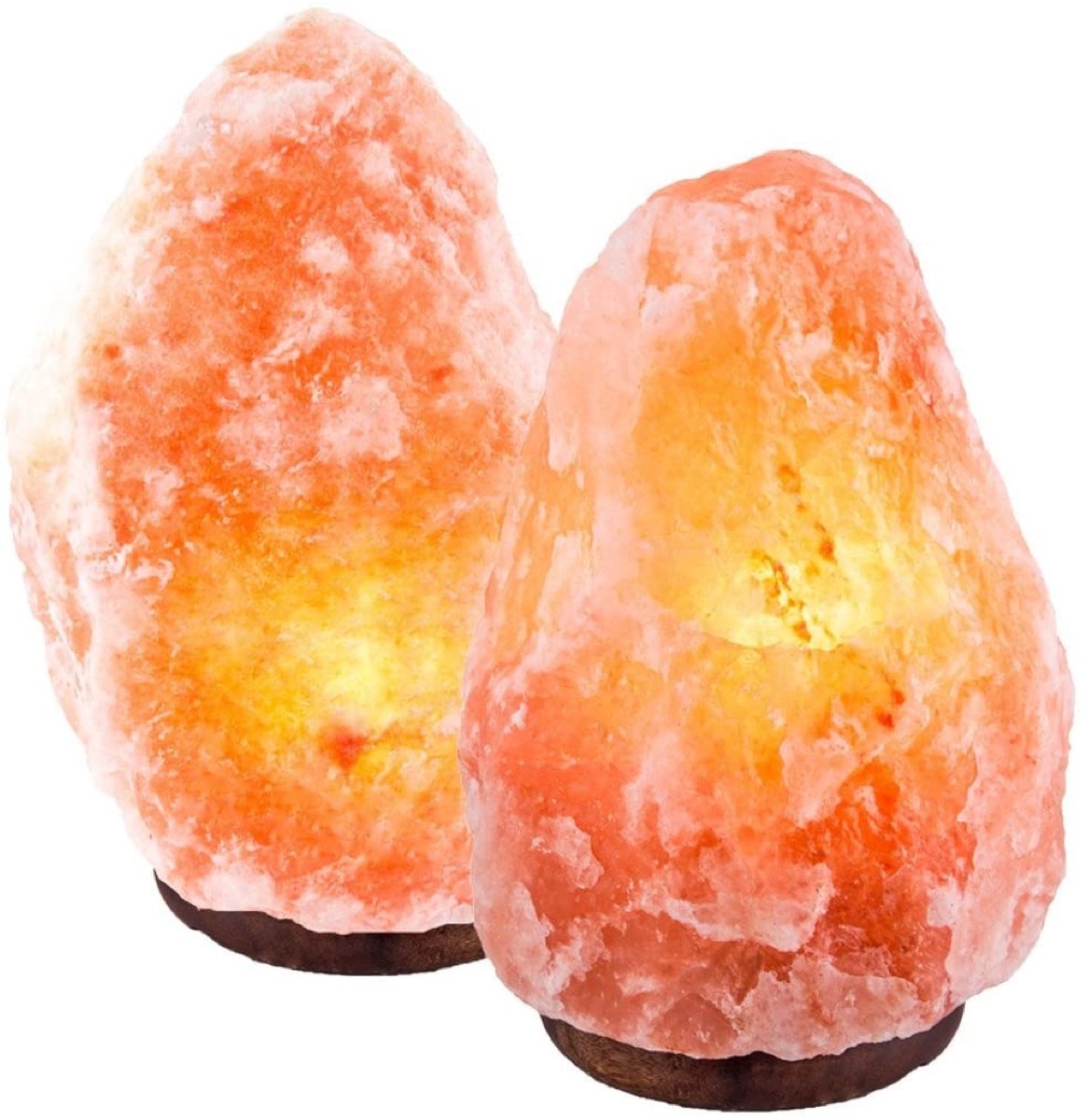 two himalayan salt lamps