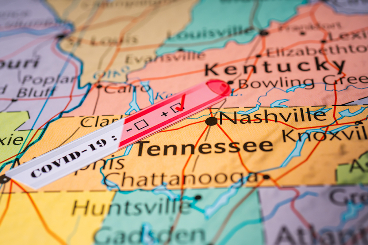 map of tennessee showing covid outbreak