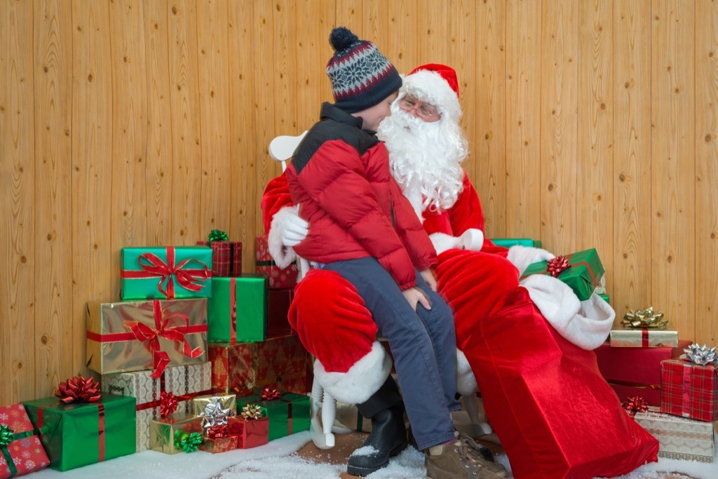 Mall Santa and kid