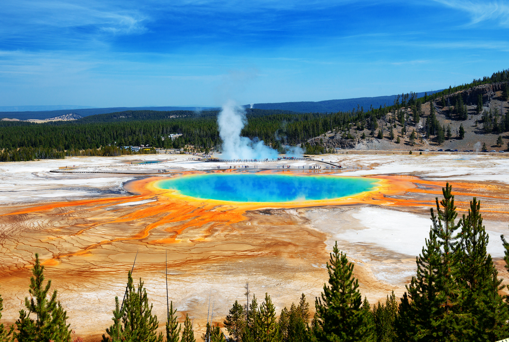 Grand Prismatic Spring Wyoming natural wonders in america