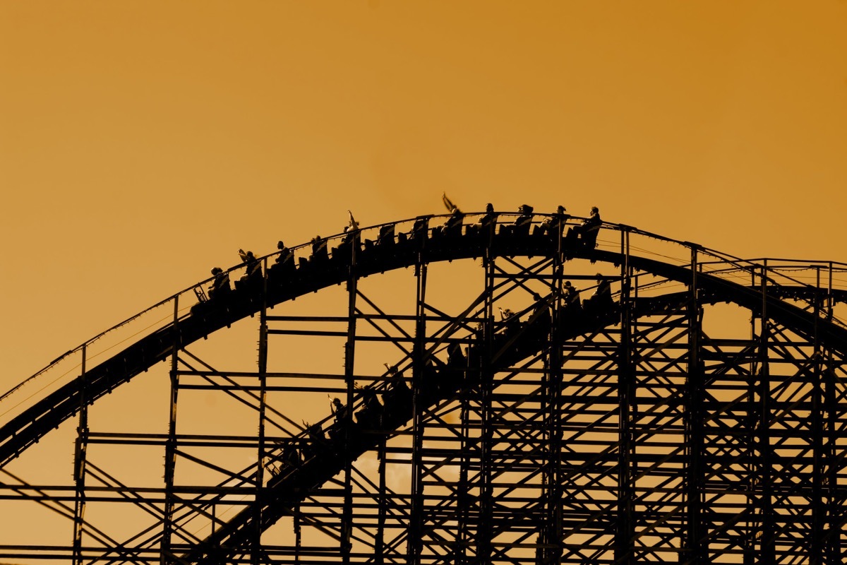 Wooden roller coaster