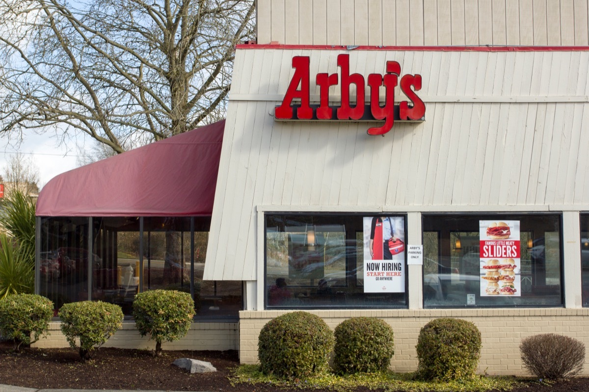 arbys store front, brand abbreviation names