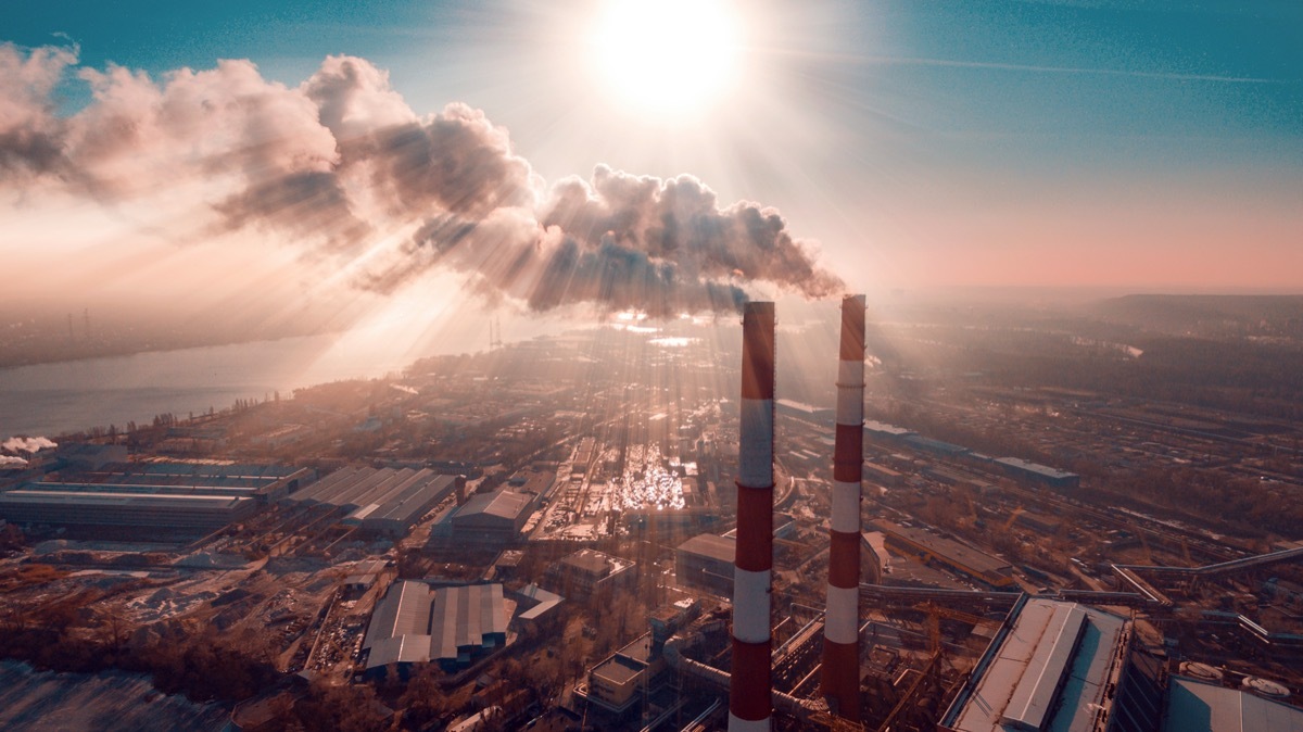 two smoke stacks over