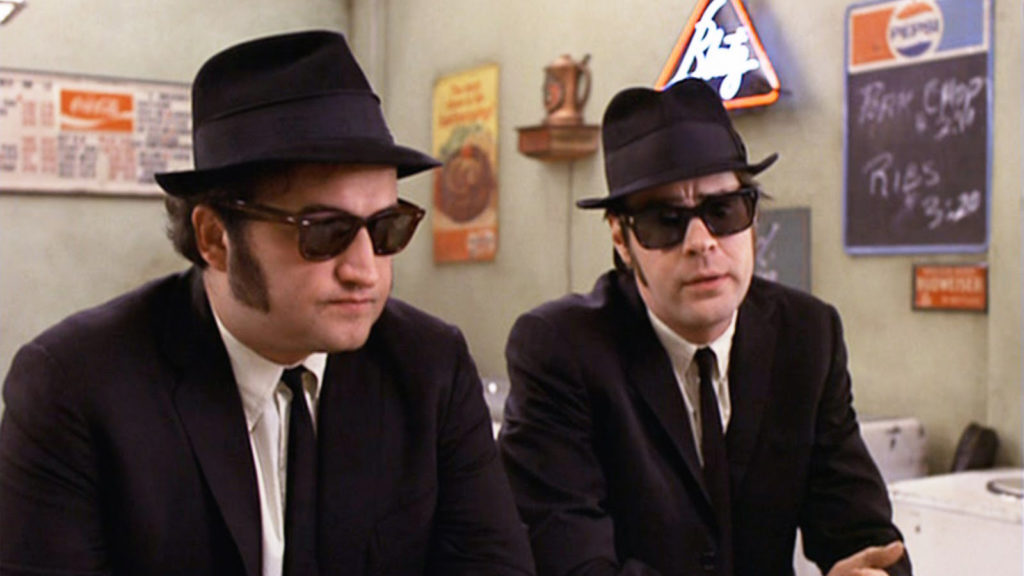 john belushi and dan aykroyd in the blues brothers