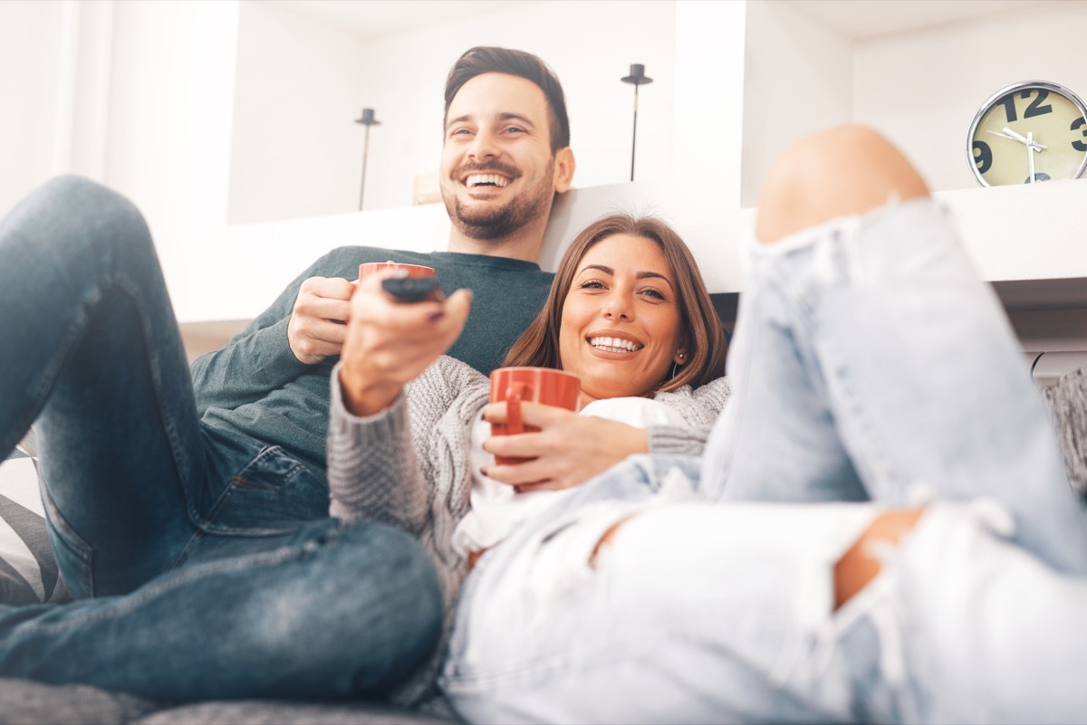 couple watching tv