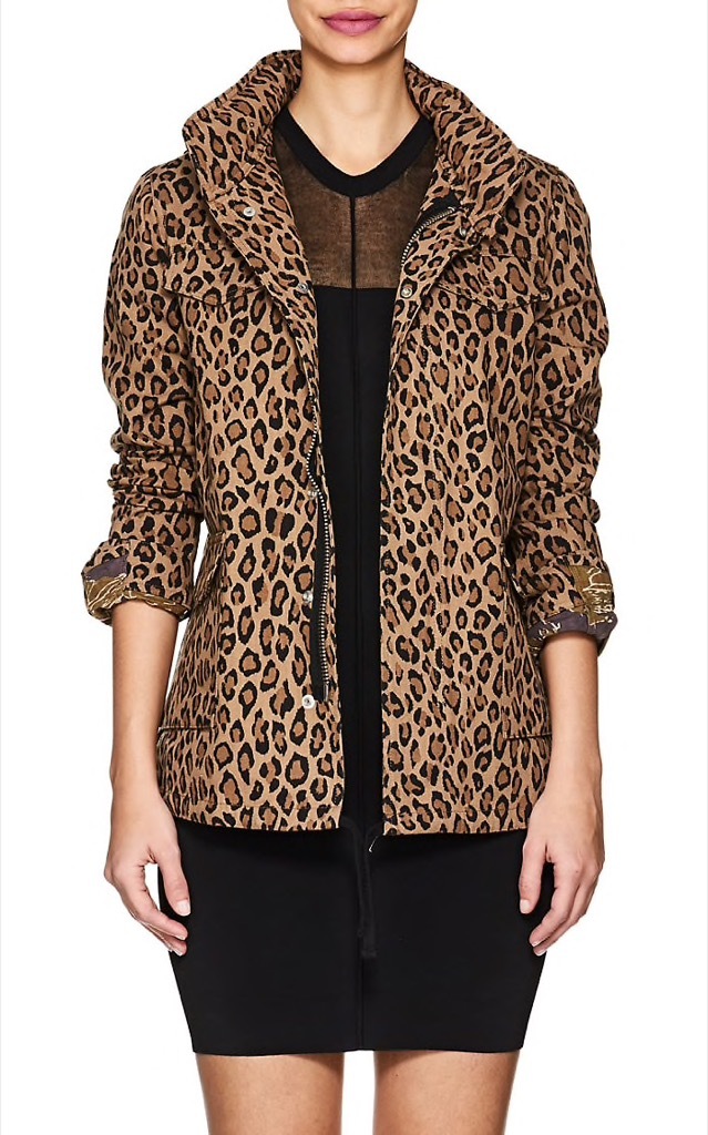 leopard print coat