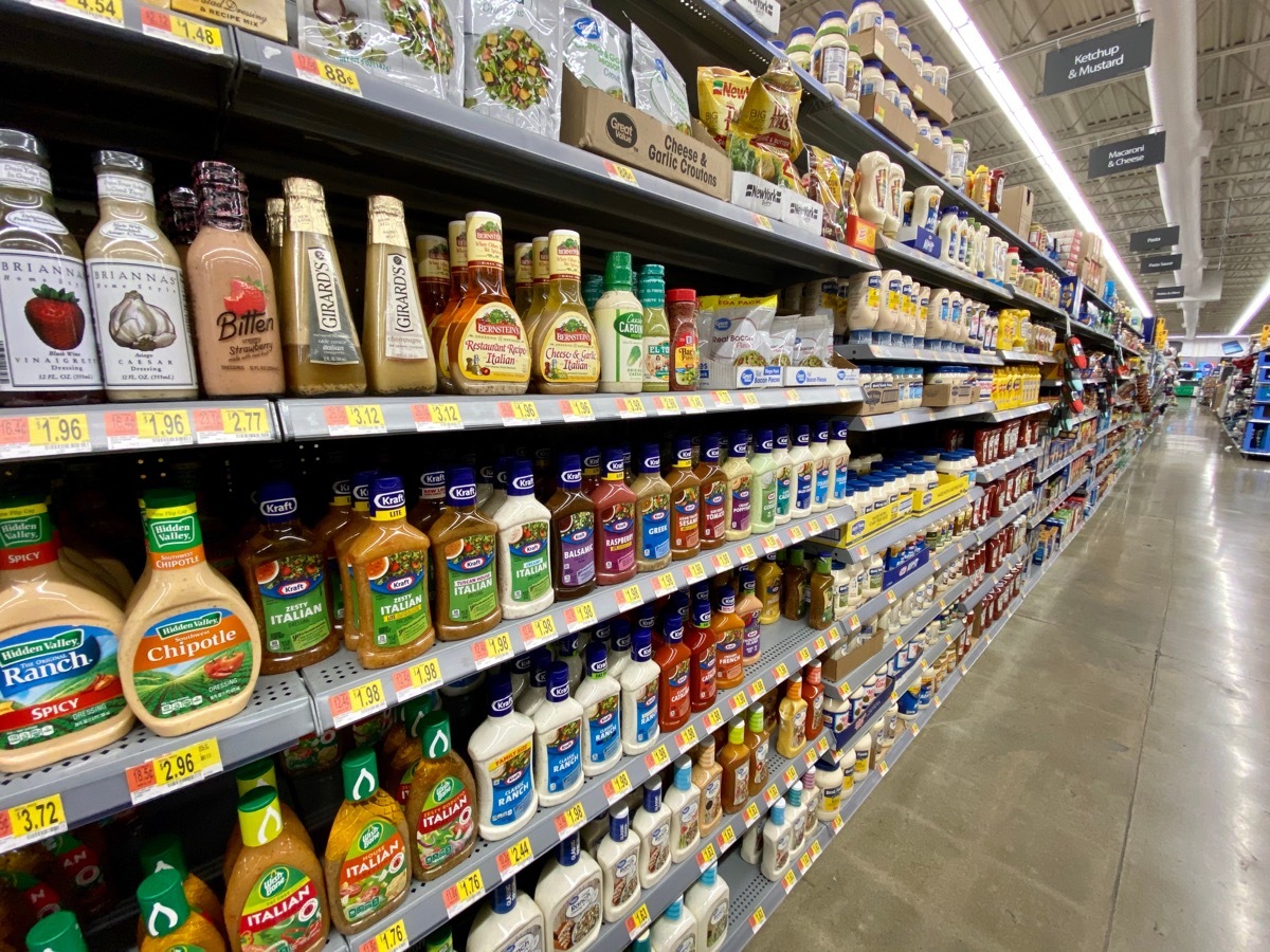 condiment aisle at walmart