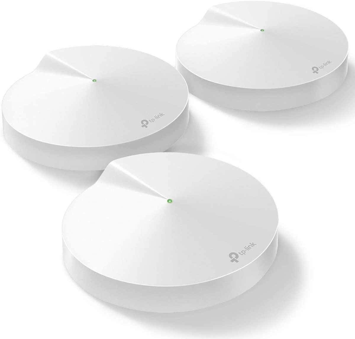 three tplink deco mesh units