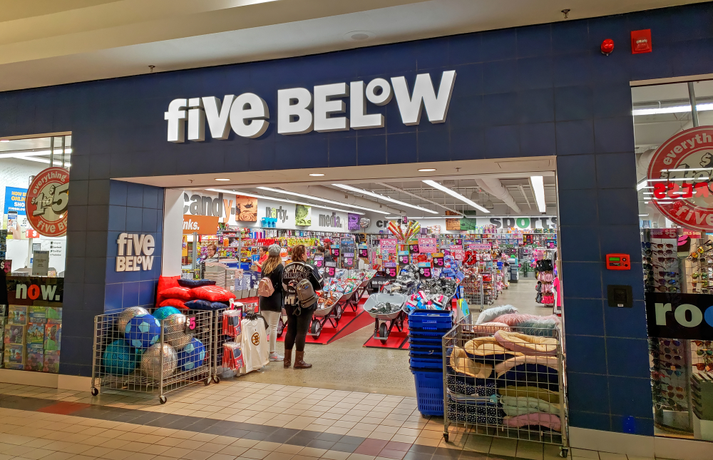 inside five below store