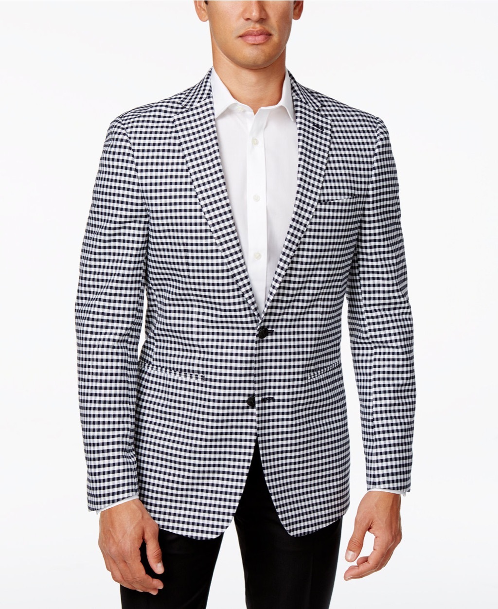 tallia orange gingham sport coat