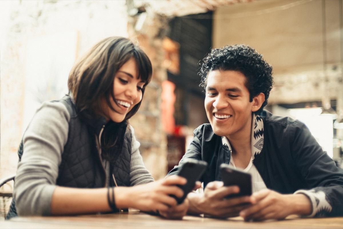 couple hanging out in Coffeeshop.