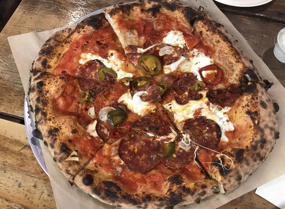 Sopressata pizza at Pizzeria Lui