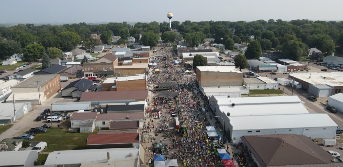 kingsley, iowa, during ragbrai bike race 2023