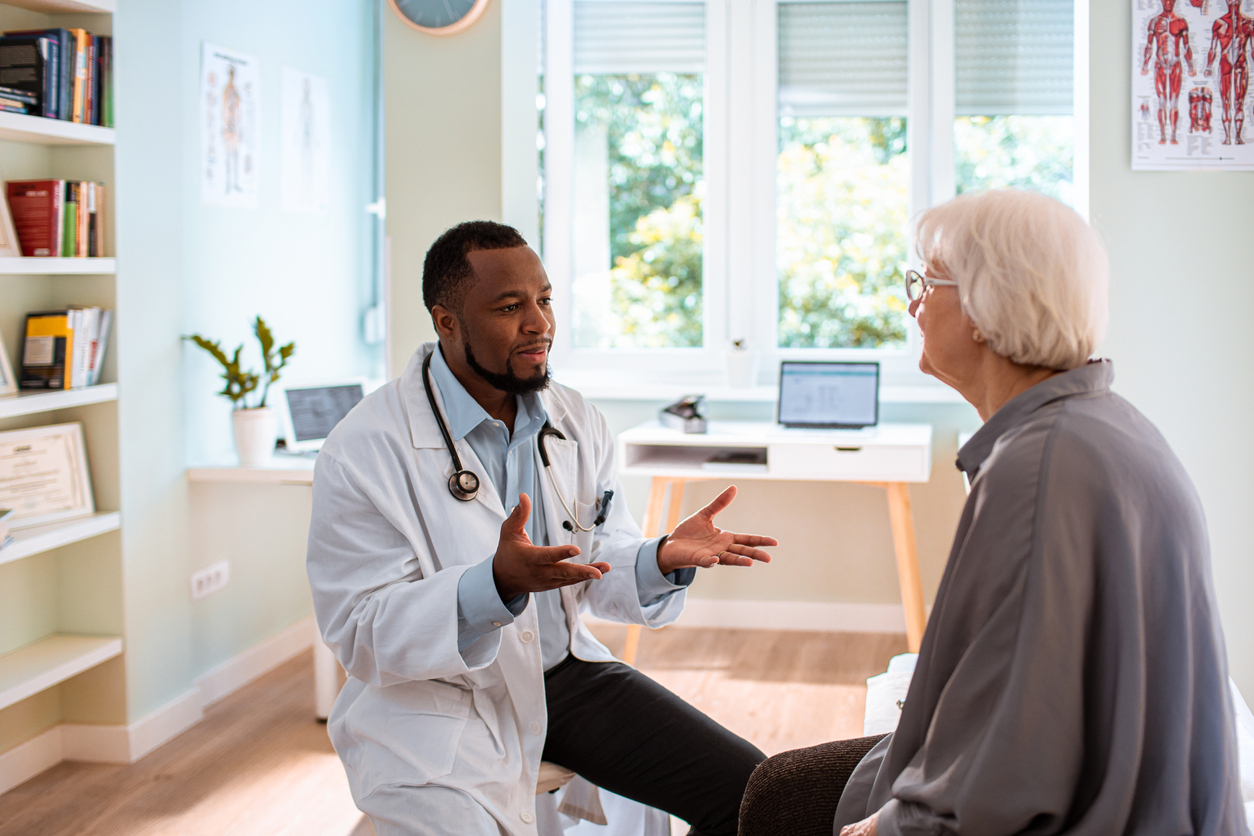 Doctor speaking with a patient