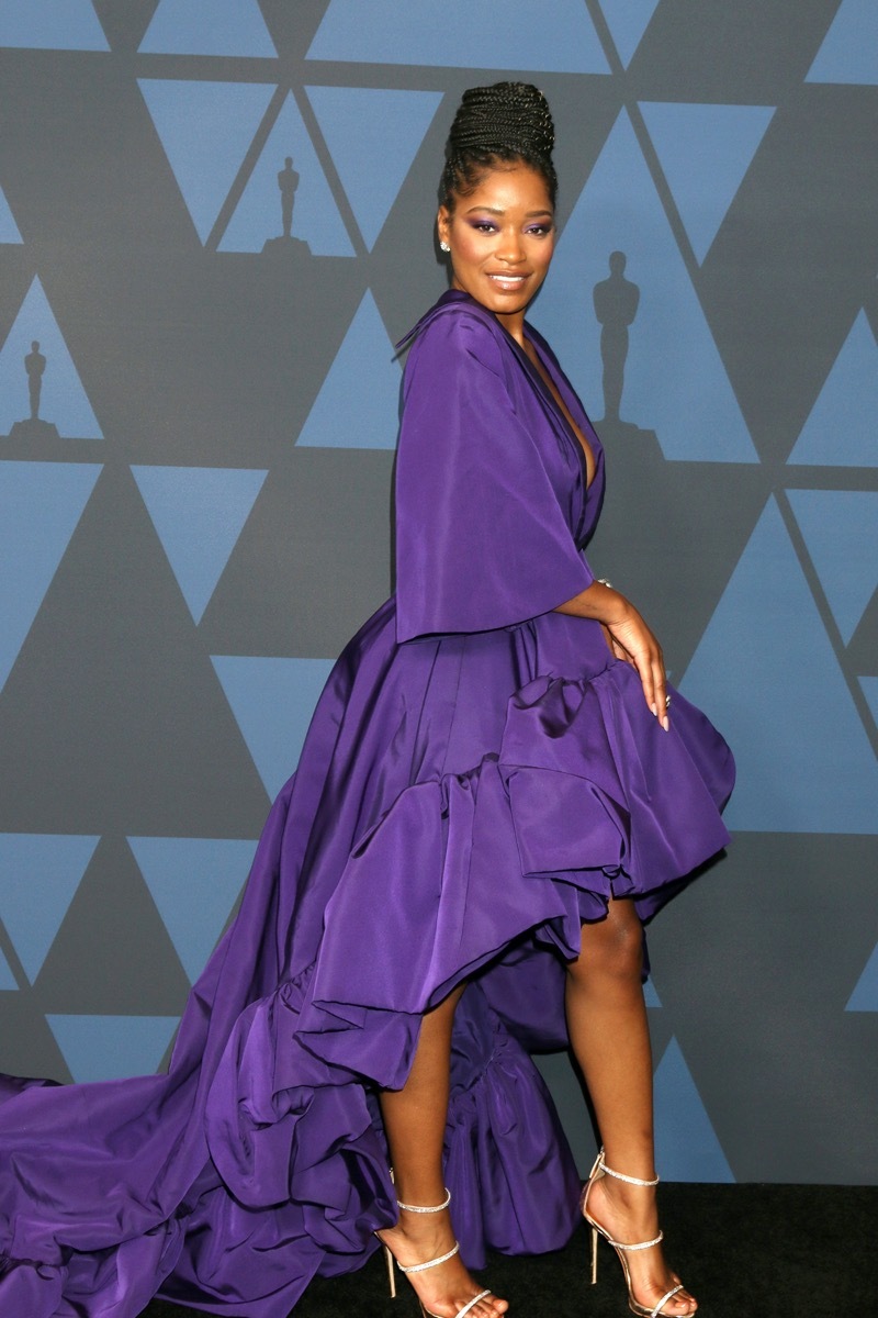 Keke Palmer wears a purple dress at the 11th Annual Governors Awards in 2019