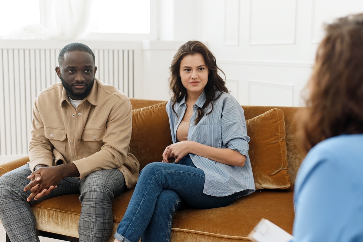 Couples in therapy together.