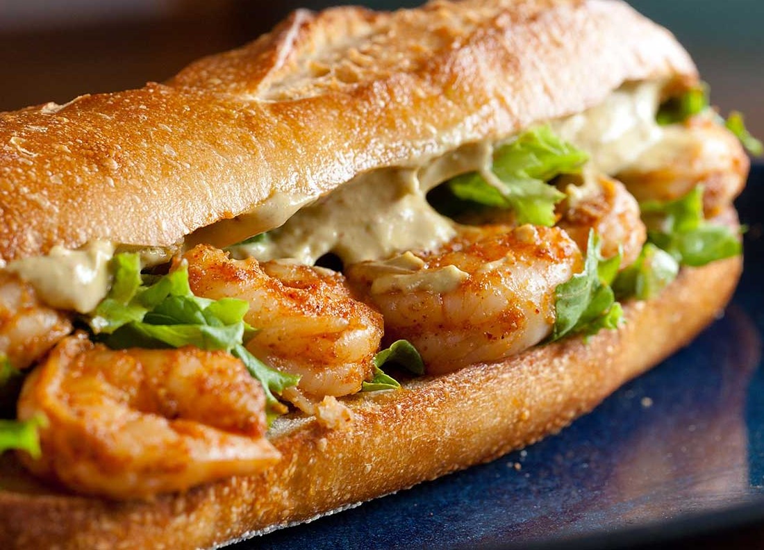 Spicy Shrimp Sandwich with Chipotle Avocado Mayonnaise | 12 Easy But Delicious Shrimp Recipes | Her Beauty