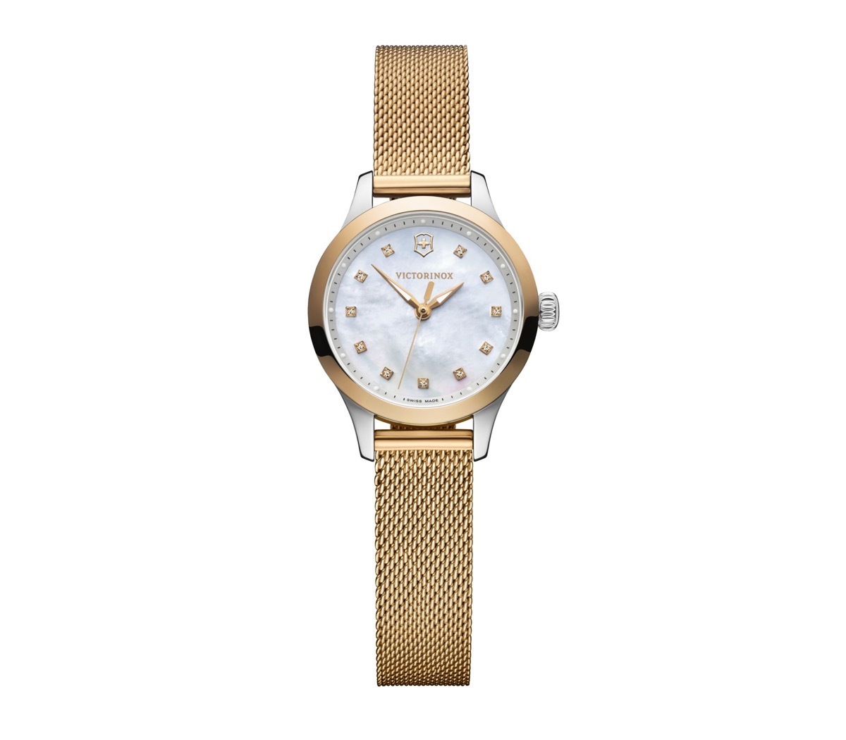 gold swiss army watch