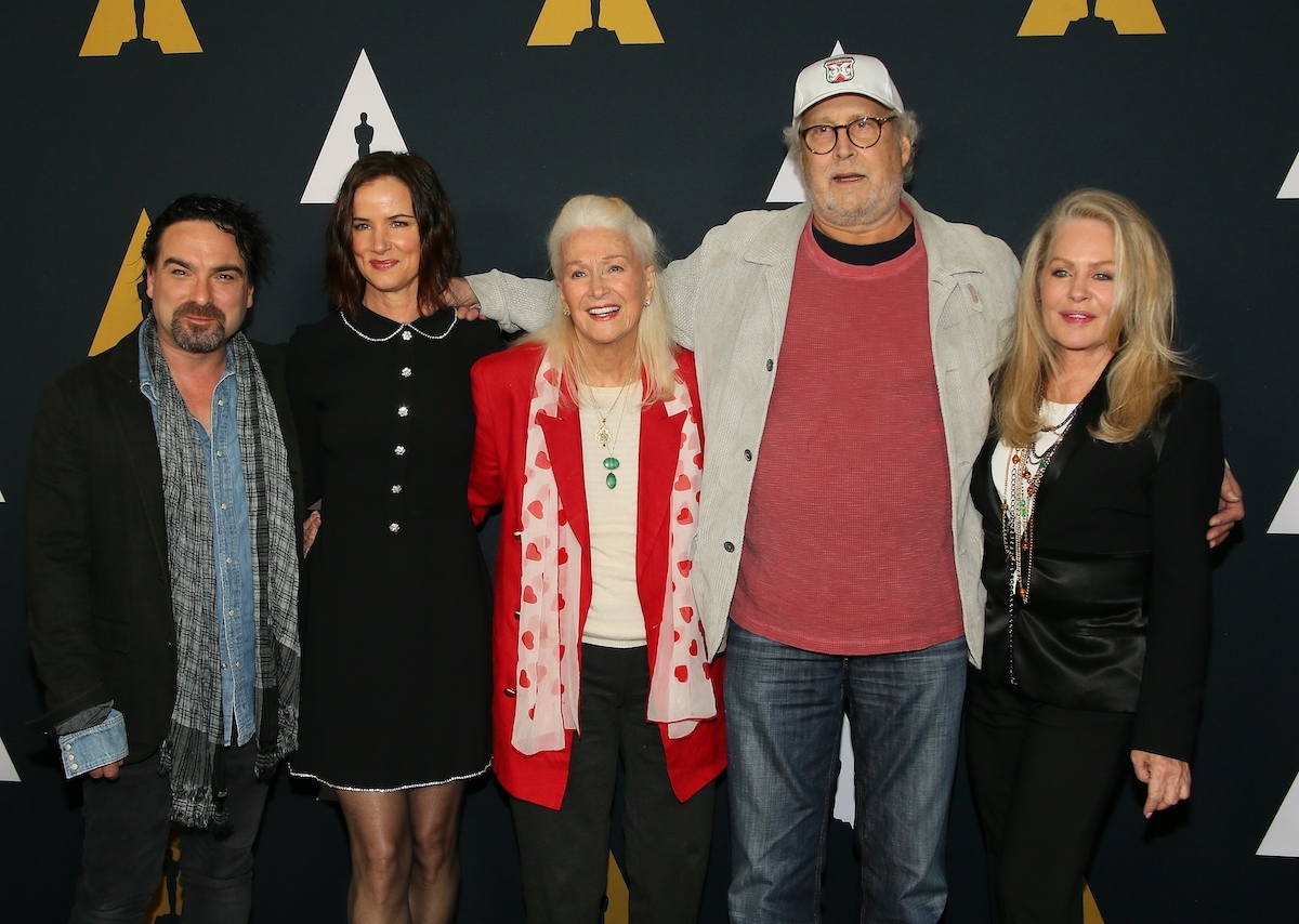 Johnny Galecki, Juliette Lewis, Diane Ladd, Chevy Chase and Beverly D'Angelo attend the Academy of Motion Picture Arts and Sciences 30th Anniversary Screening of 