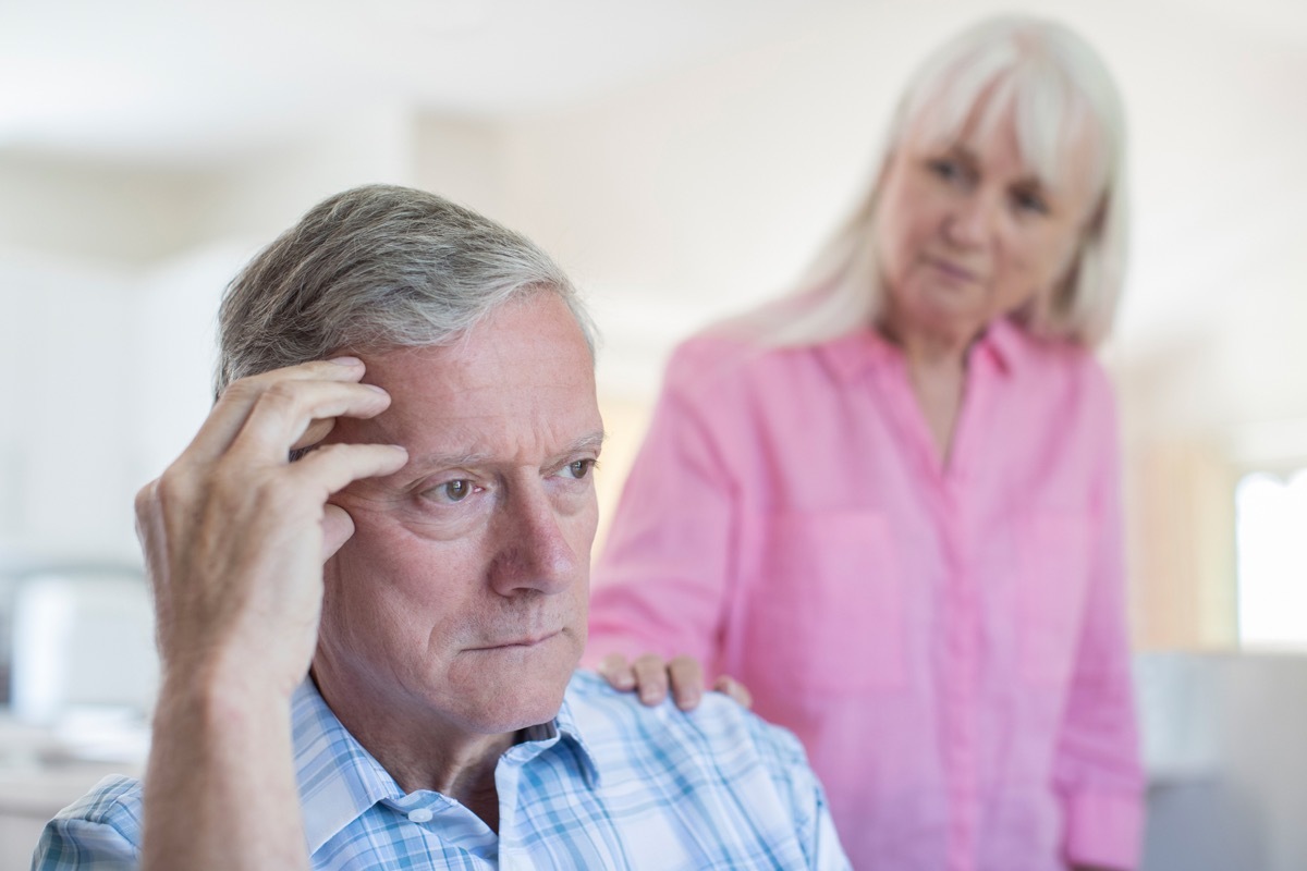 man concerned about dementia