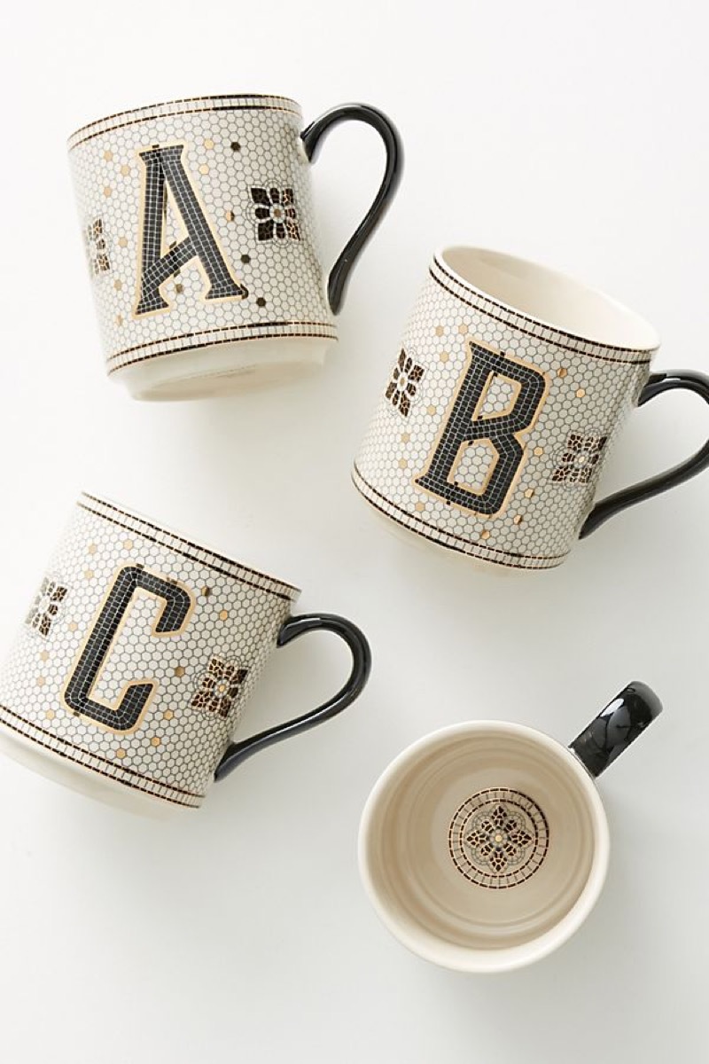 A,B,C mugs on table