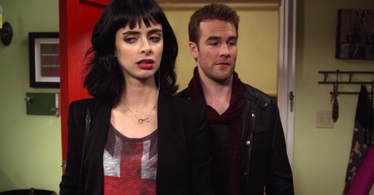 Krysten Ritter and James Van Der Beek in Don't Trust the B in Apt 23