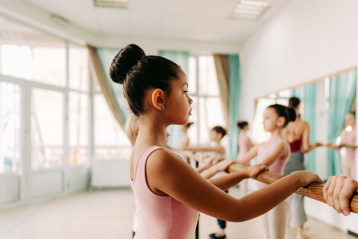 Photo of children practicing ballet in a dance studio